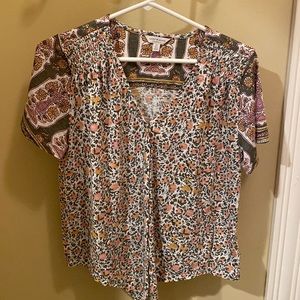 Lucky Brand new w/o tags tie top, pink, green, yellow
